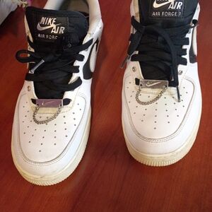 Nike Air Force 1 Kids Shoes - White and Black